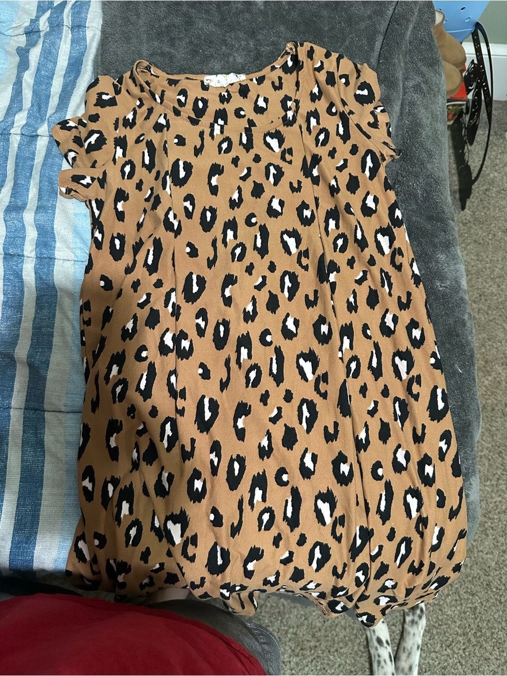 Women’s Tan Leopard Print Skirt